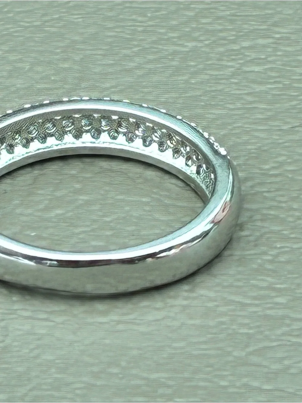 Silver Pavé Crystal Band Ring in Silver